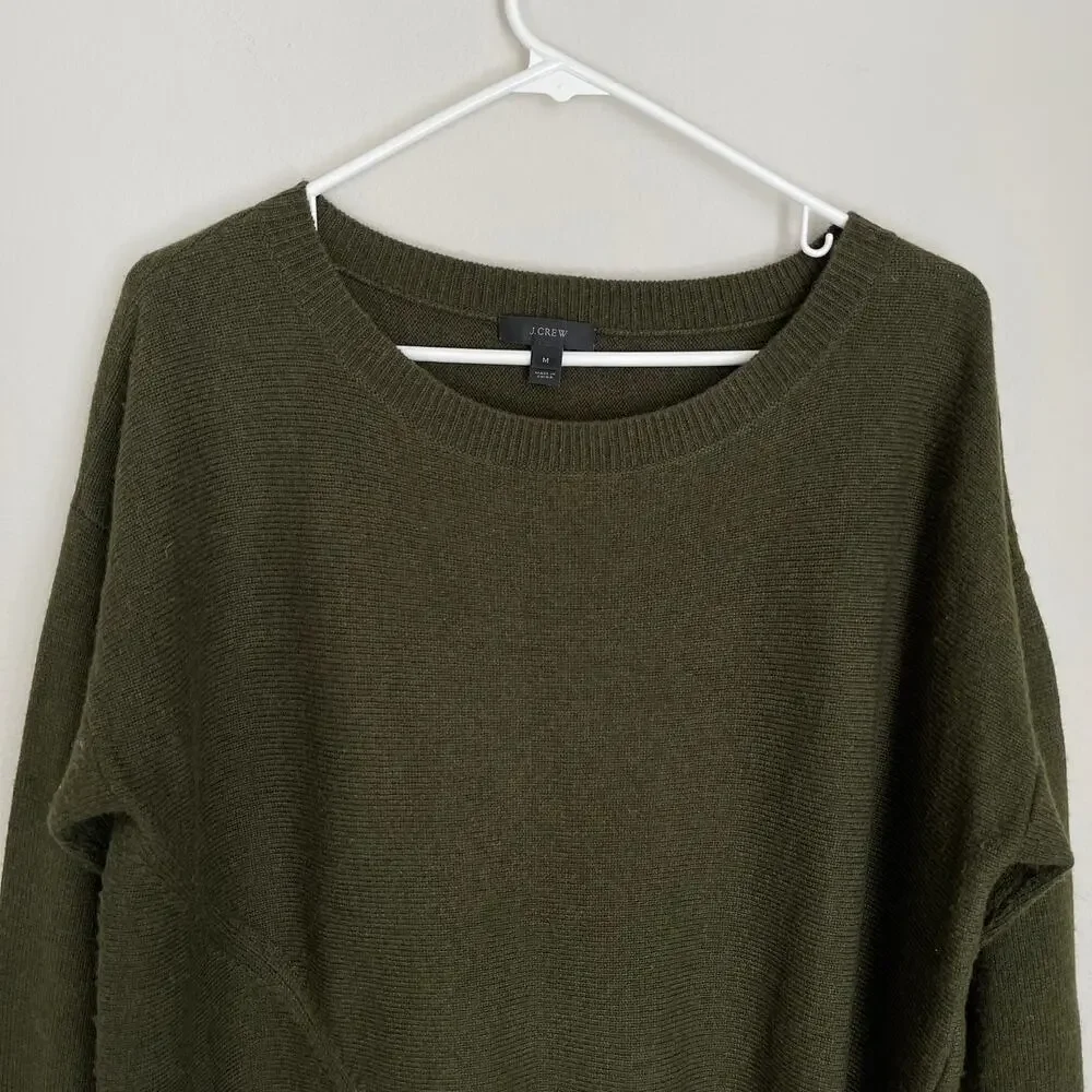 J. Crew Green Bow Wool Sweater (Size M)